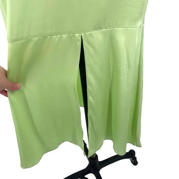 INTERMIX Paris‎ Silk Slip Dress Pistachio Green Size 0 - Picture 5 of 10